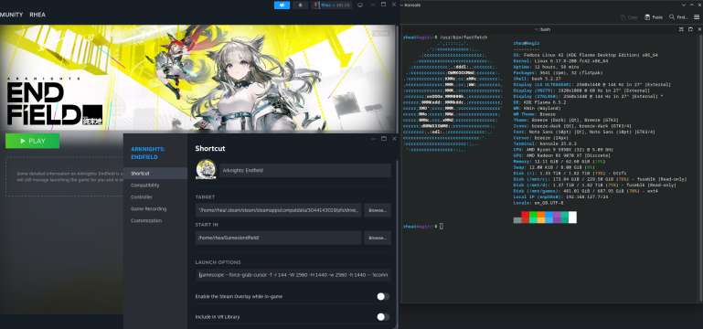 Endfield on Fedora Linux
